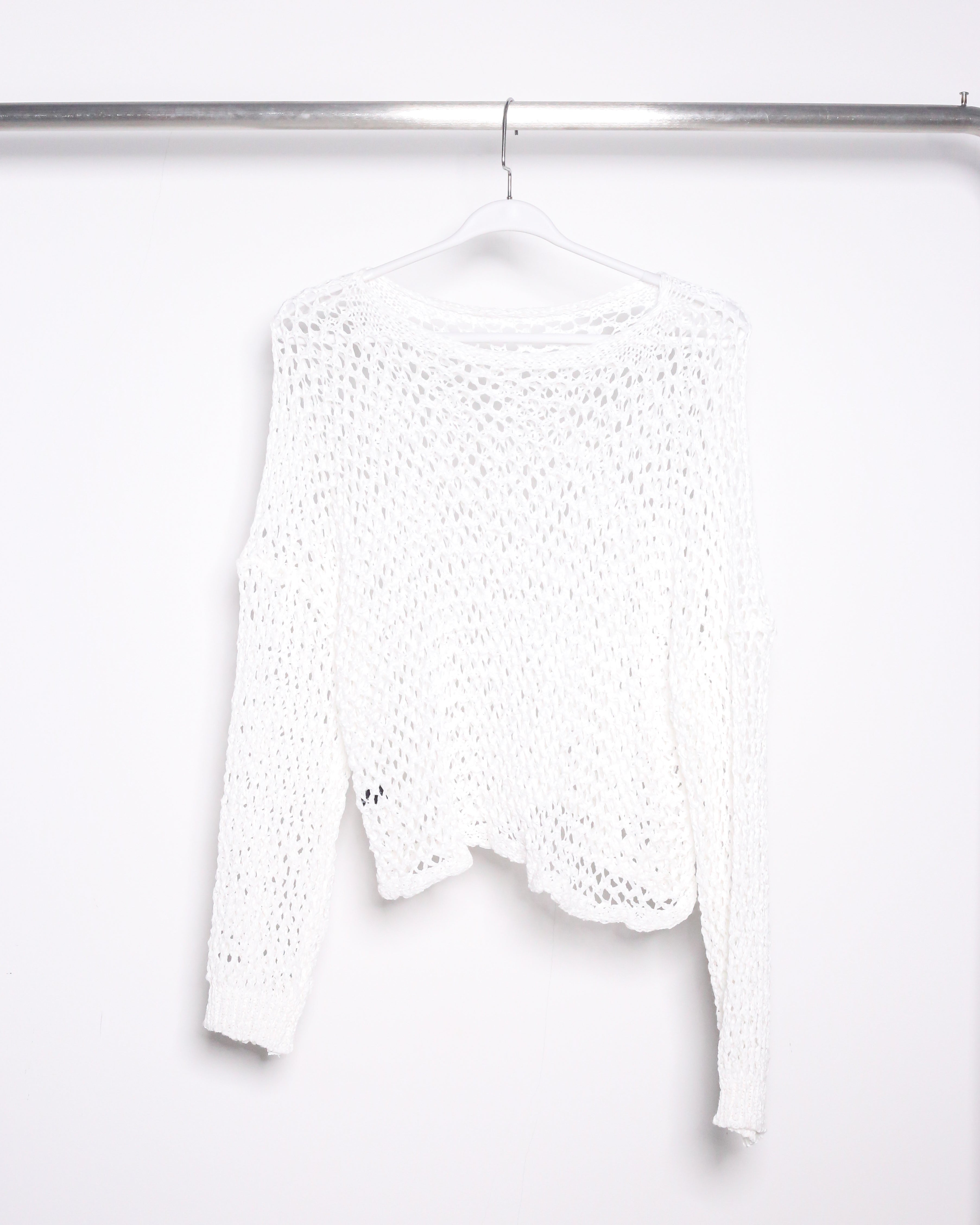 CROCHET KNIT CROPPED COVER-UP