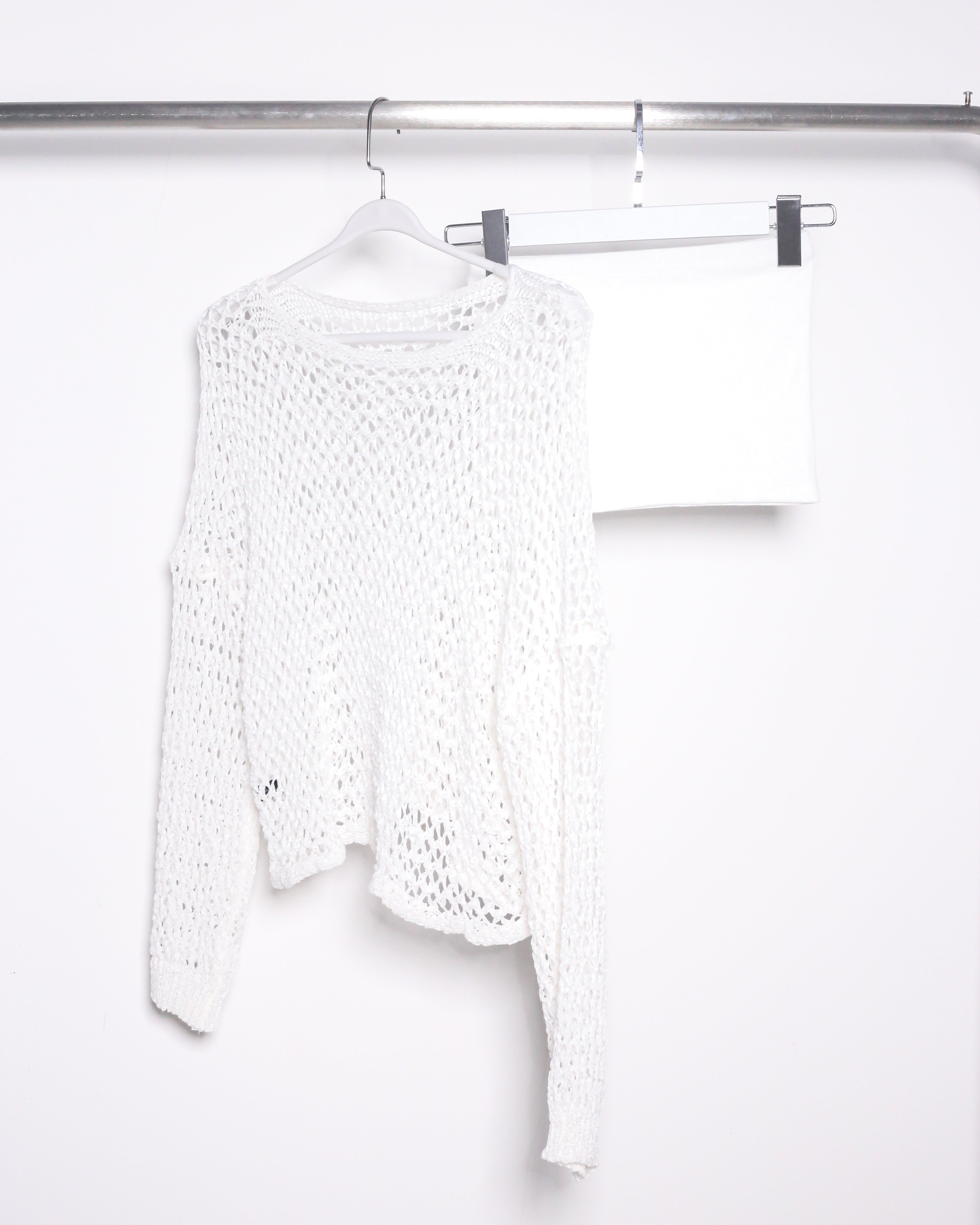 CROCHET KNIT CROPPED COVER-UP
