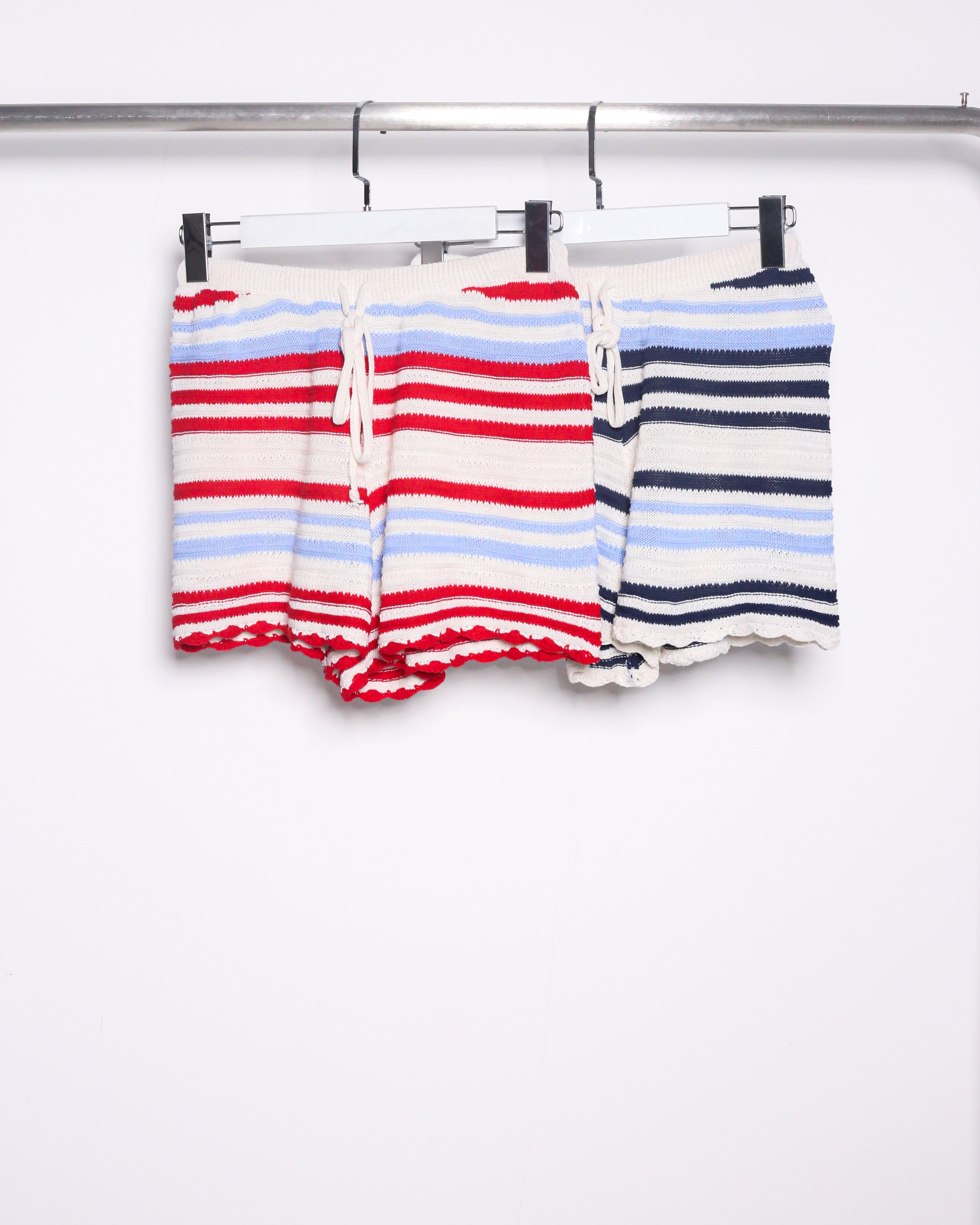 STRIPE KNIT SHORTS